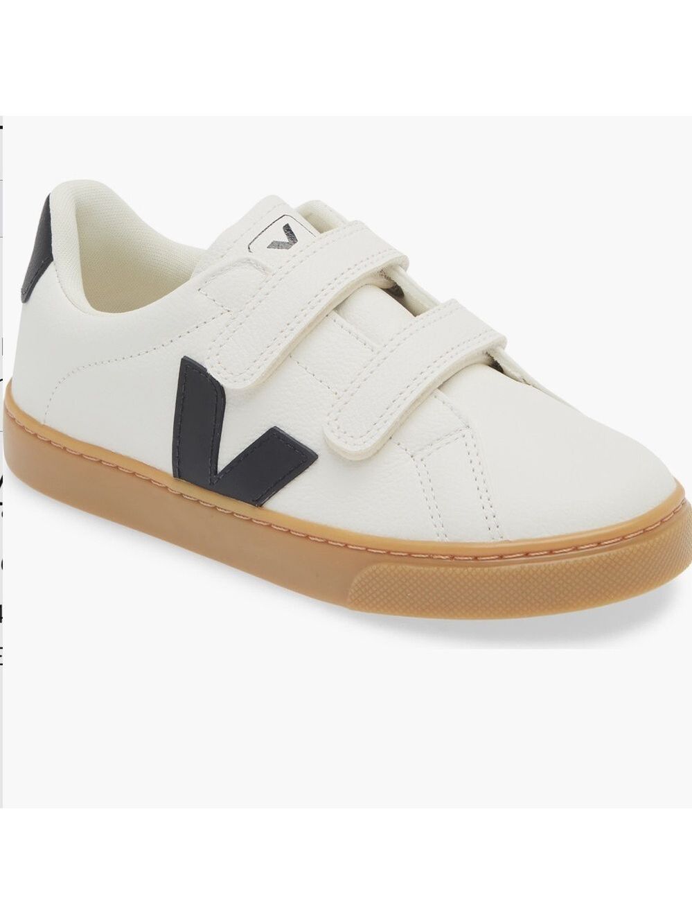 Veja Kids Cream and Black Sneakers